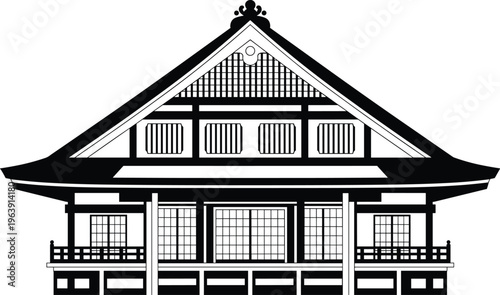 Japanese temple illustration, shrine vector, architecture clipart, cultural design, heritage motif, traditional icon, historic symbol, artistic graphic, concept art