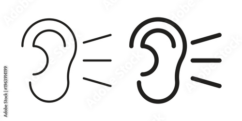 Listening icon and symbol. Vector logo design element.