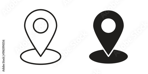 Located icon and symbol. Vector logo design element.