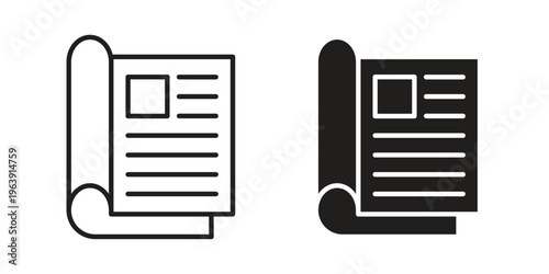 Bild auf Leinwand Magazines icon and symbol. Vector logo design element.