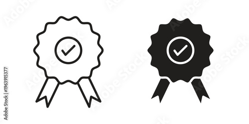 Medal icon and symbol. Vector logo design element.