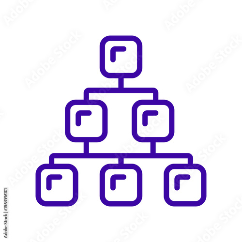 Free Download Hierarchy organization chart icon isolated on transparent background - GFXLoad