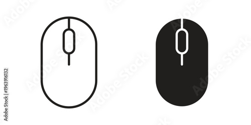 Mouse icon and symbol. Vector logo design element.