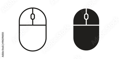 Mouse icon and symbol. Vector logo design element.