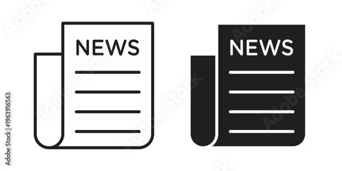 News icon and symbol. Vector logo design element.