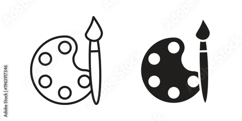 Paint icon and symbol. Vector logo design element.