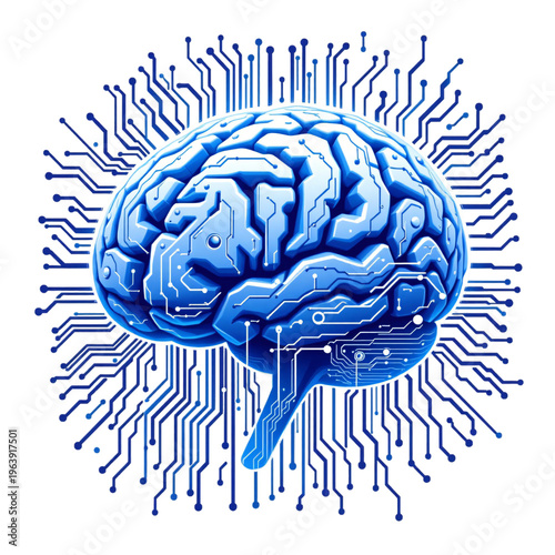 Exploring artificial intelligence concepts digital art brain imagery tech environment abstract viewpoint