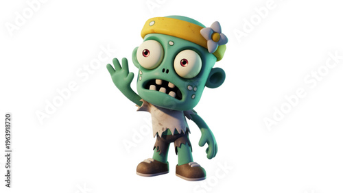 A stylized black robot character with a rounded head and geometric limbs standing against a starburst background. Vector