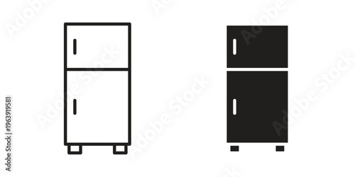 Refrigerator icon and symbol. Vector logo design element.