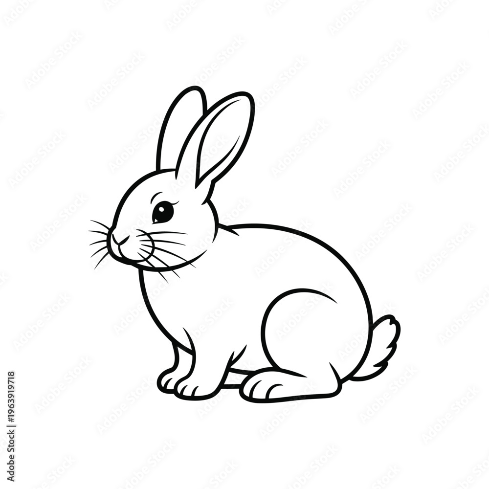 Obraz premium Black and white cartoon of a sad looking sheep wool