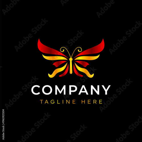 Elegant butterfly logo, symbolizing transformation, beauty, and premium brand identity.