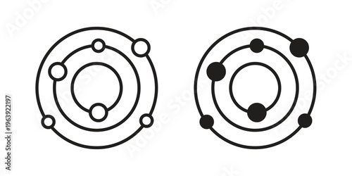 Space icon and symbol. Vector logo design element.