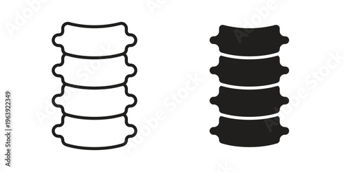 Spine icon and symbol. Vector logo design element.