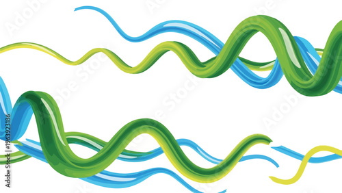 Colorful Wavy Lines and Stripes Pattern.