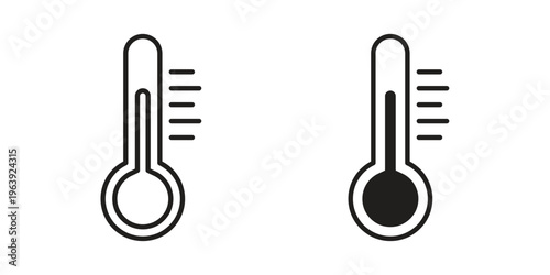Temperature icon and symbol. Vector logo design element.
