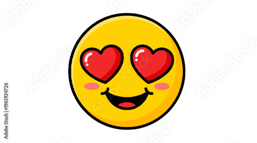 Smiling face with heart-eyes emoji expressing deep love and adoration