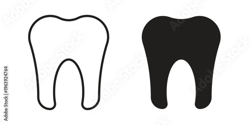 Tooth icon and symbol. Vector logo design element.