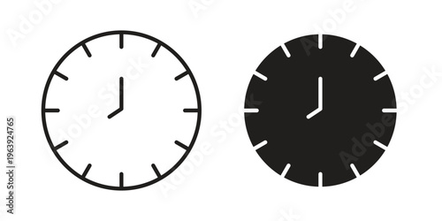Time icon and symbol. Vector logo design element.