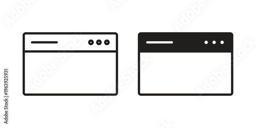 Web page icon and symbol. Vector logo design element.