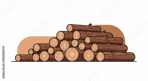 A stack of cut wooden logs, showing circular grain patterns