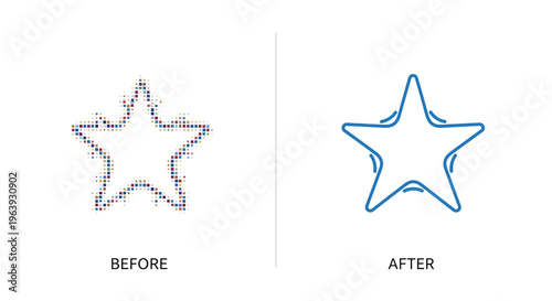 Futuristic AI creatively transforms a star shape in a virtual environment now.