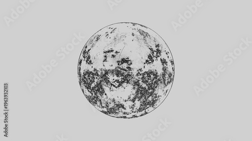 spinning planet. rotating sphere on black background video