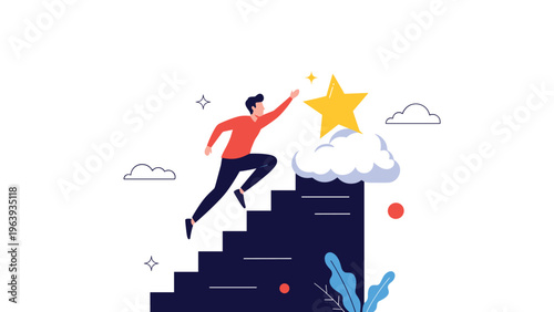 Person sitting on the roof of a house uses binoculars while the entire building sits on a cracked floating island.