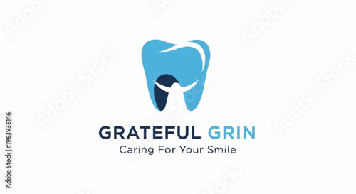 Dental Clinic Logo Featuring a Tooth and a Person Silhouette.