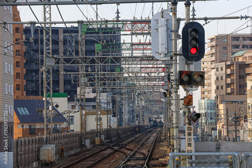 Morning sunlight at Nishitetsu Kurume Station