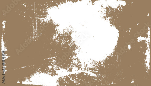 Brown and white distressed grunge texture with weathered paint splatter pattern