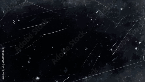 Dark distressed texture with white scratches and dust particles