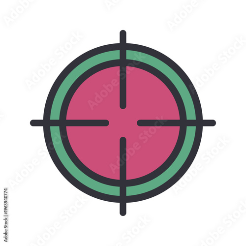 Precision Target: a vibrant and precise target symbol, featuring concentric circles and a clear crosshair, illustrating accuracy and focus.