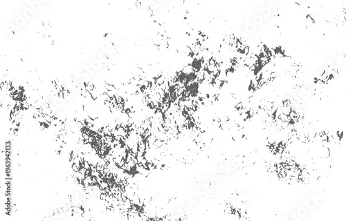 Distressed dark grey grunge texture with scattered organic shapes on a white background