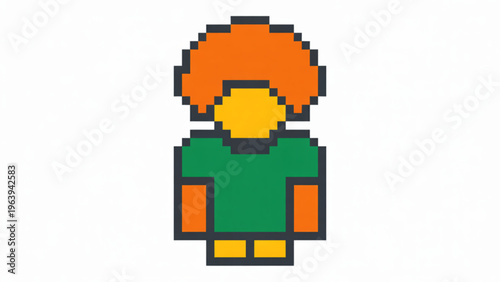 A stylized robot and girl standing side by side in black and white Vector