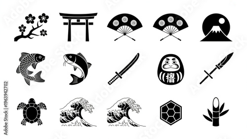 Five silhouetted figures holding hands in unity Vector