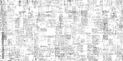 Distressed monochrome texture with horizontal lines and rectangular grid patterns