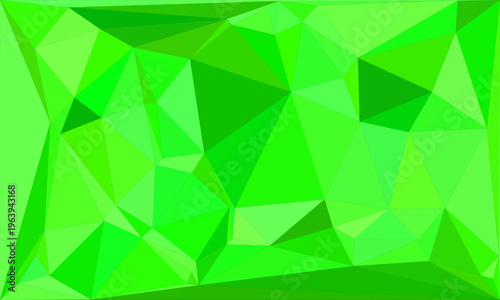 vibrant green geometric mosaic abstract background with polygonal facets.