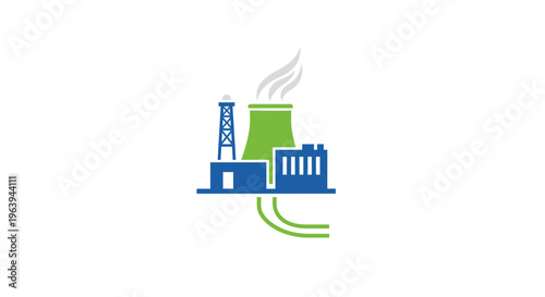 Collection of Environmental Icons Representing Renewable Energy, Recycling, and Pollution Concerns