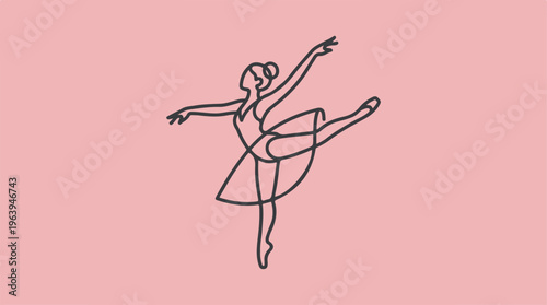 Ballet Dancer in Pink Outfit.