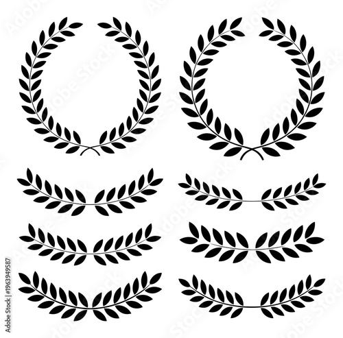 Collection of Laurel Wreaths and Branches for Awards and