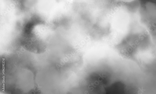 水彩グレー美しいモヤ背景　透過