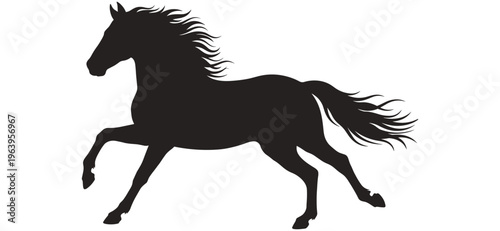 Galloping Horse Silhouette Vector