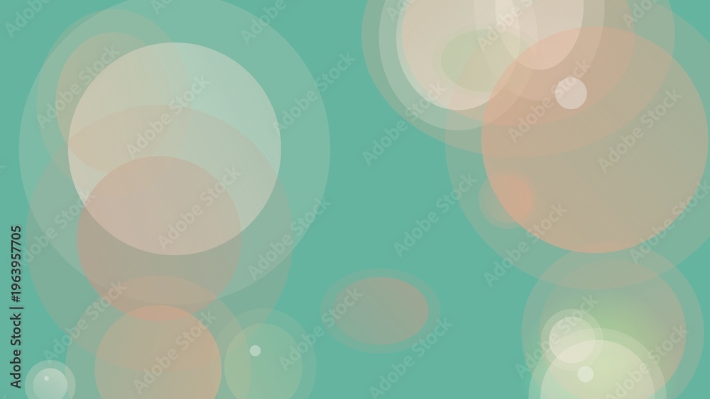 Fototapeta premium Modern Abstract Teal Background with Soft Pastel Circles