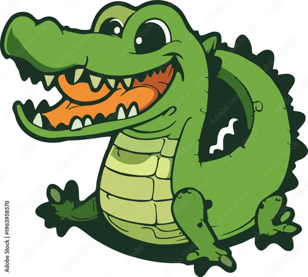 Obraz premium Vector of crocodile logo alligator logo design illustration. Wild Animals. Reptile. Easy editable layered vector illustration