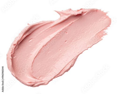 Pink Cosmetic Cream Smear Isolated