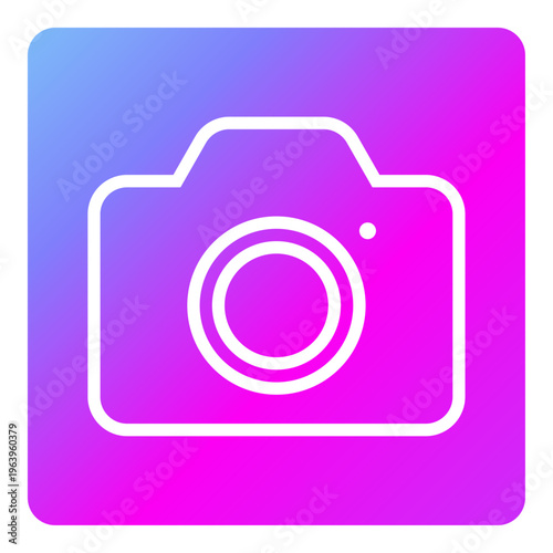 カメラのアイコンイラスト素材 ネオンカラー 蛍光色