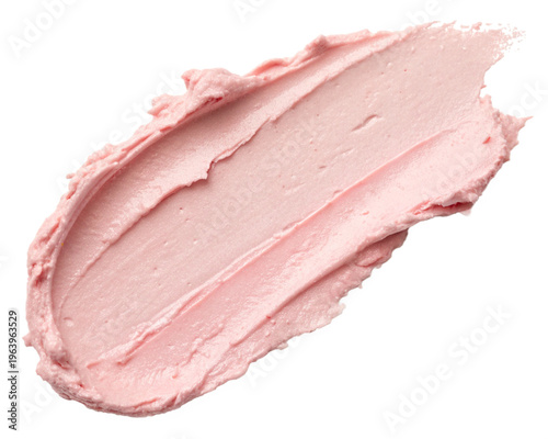 Pink Cosmetic Cream Smear Isolated