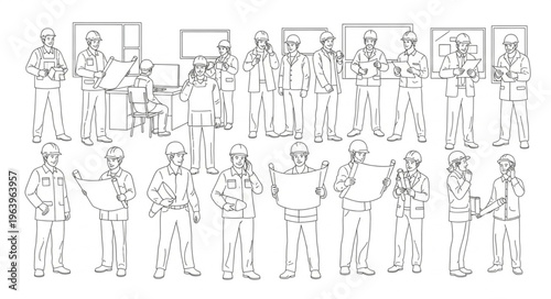 A Diverse Group of People Standing Together in a Line.