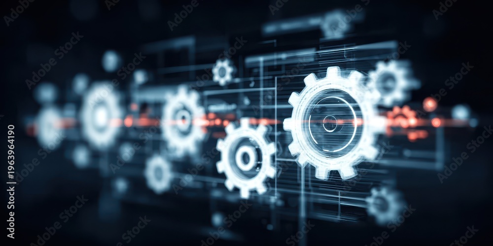 Obraz premium Using technology as a tool for management, the system allows software to deliver a high performance enterprise solution.