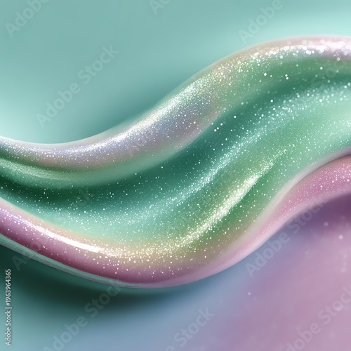 Colorful glittery waves creating a dreamy effect.